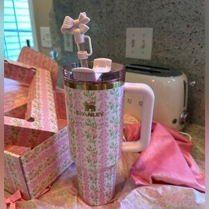 NWB Love Shack Fancy x Stanley Blooming  40 oz Quencher Ready to Ship! FIRM